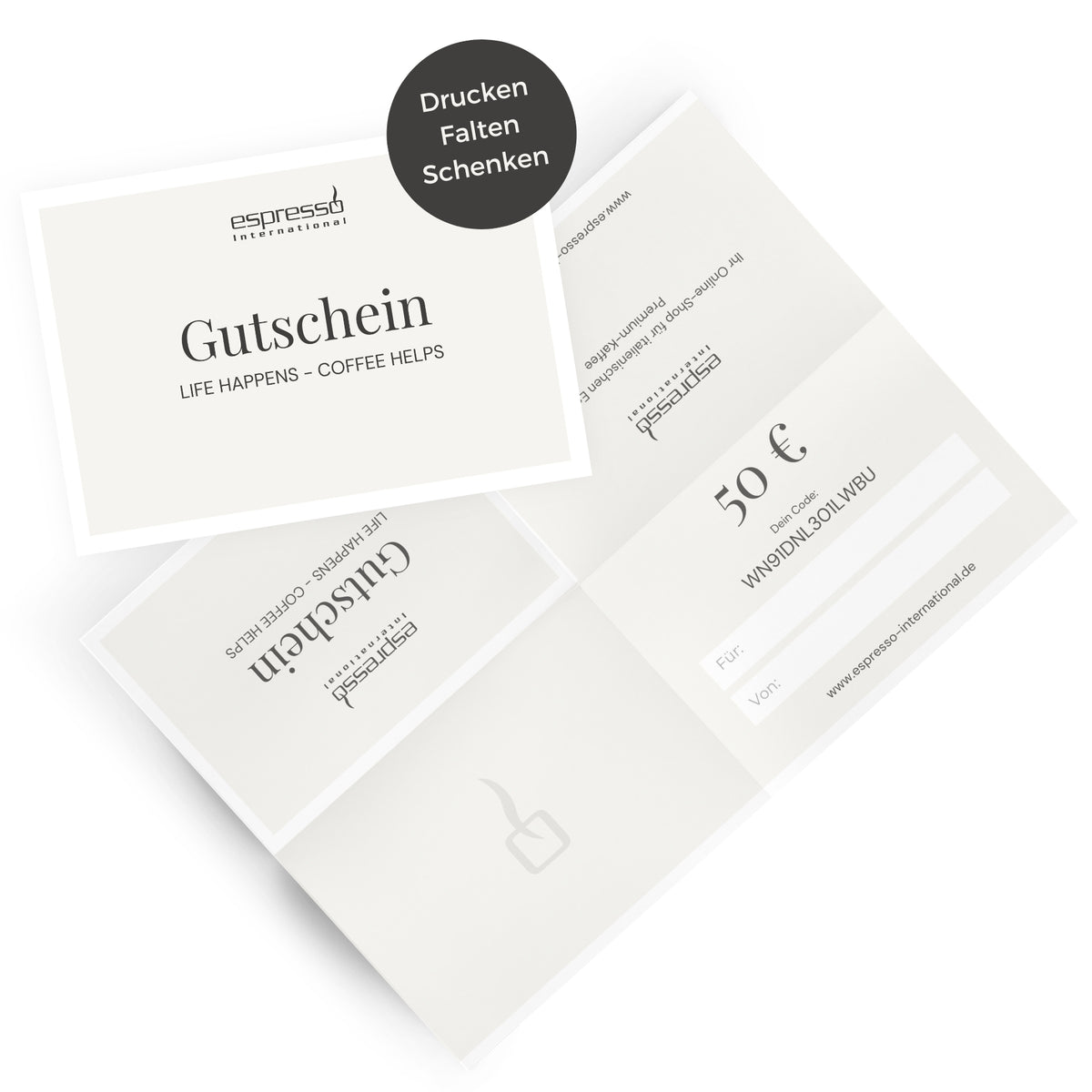 Kaufgutschein zum Download - Für echte Kaffeeliebhaber