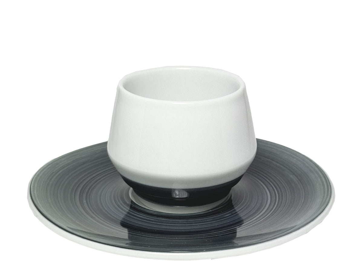 Tasse à expresso blanche et grise " Maniko " - Club House
